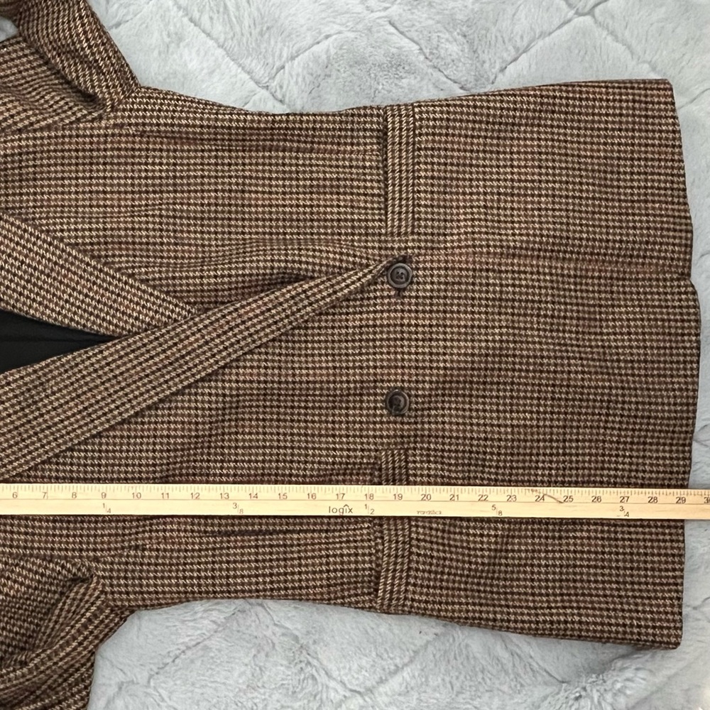 Gap Houndstooth Girlfriend Blazer Wool Blend Brow… - image 8